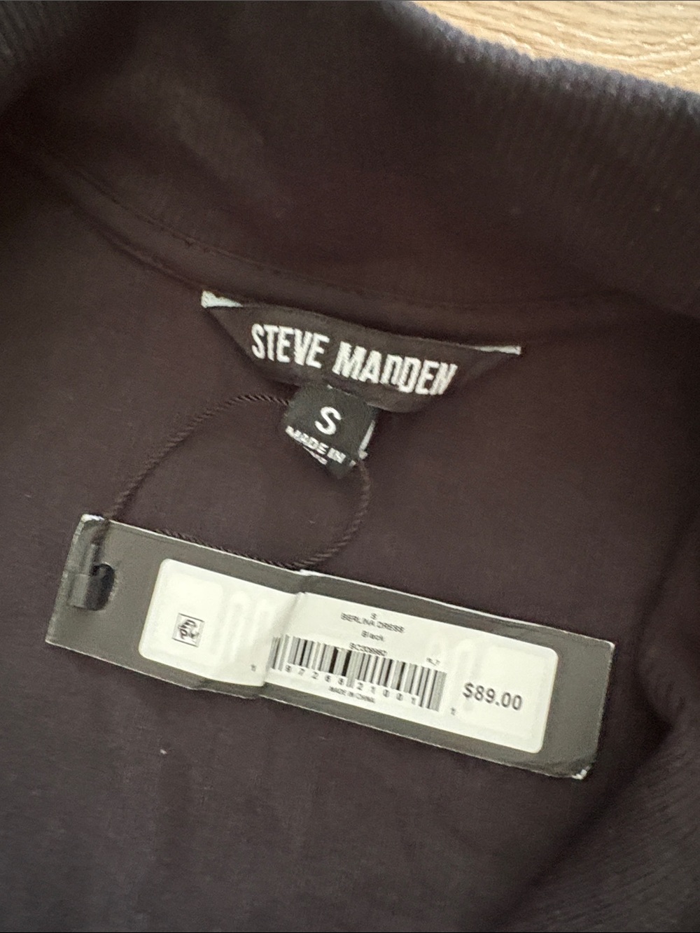 Steve Madden Black Crewneck Dress with Tag - Picture 2 of 2